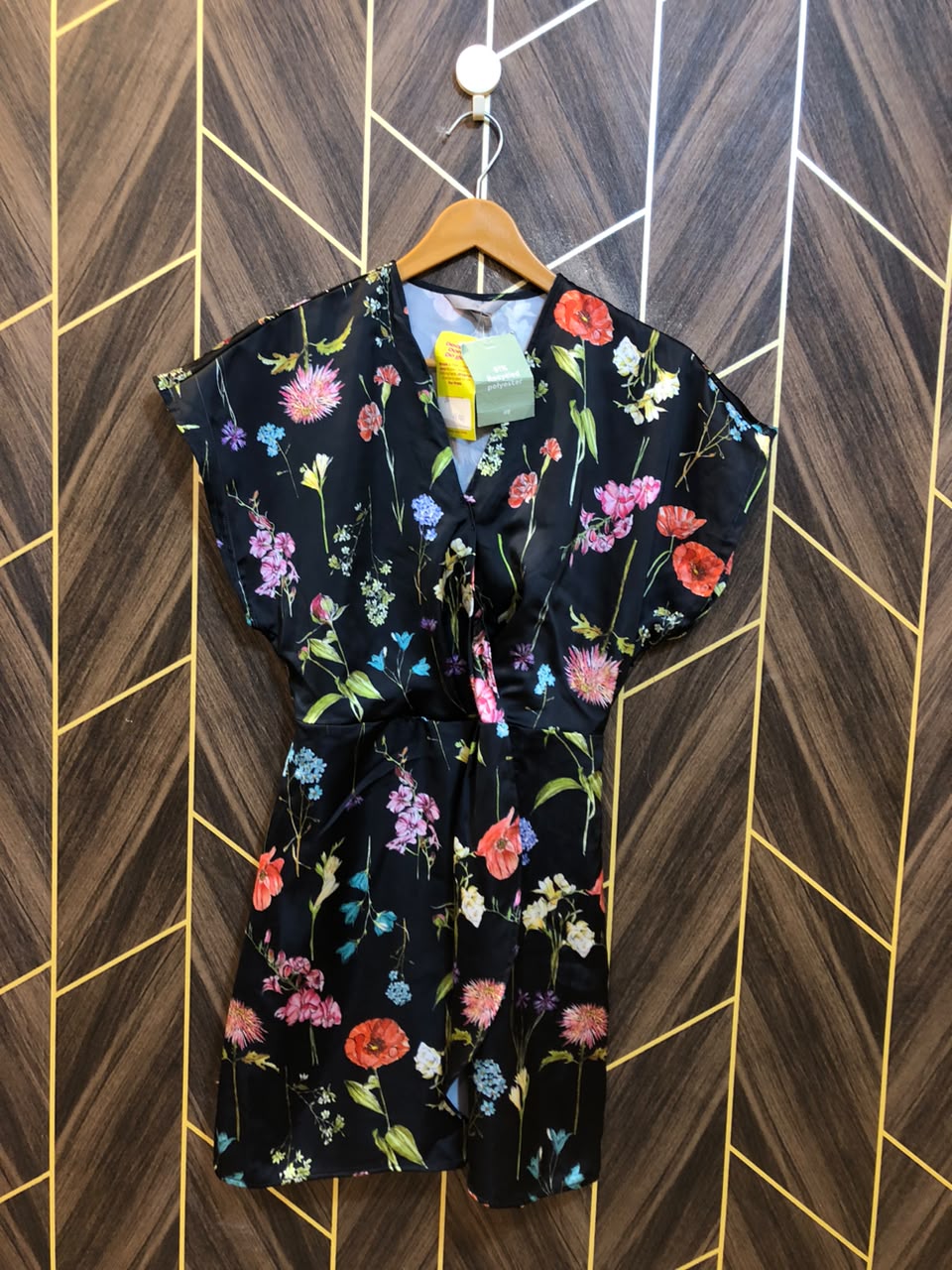 Mini Dress Silk Small Size Chest 18 Length 33