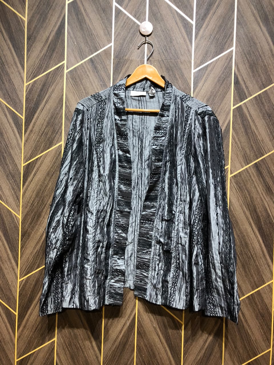 Western party shrug Top Silk – Large Size  Length: 27 )