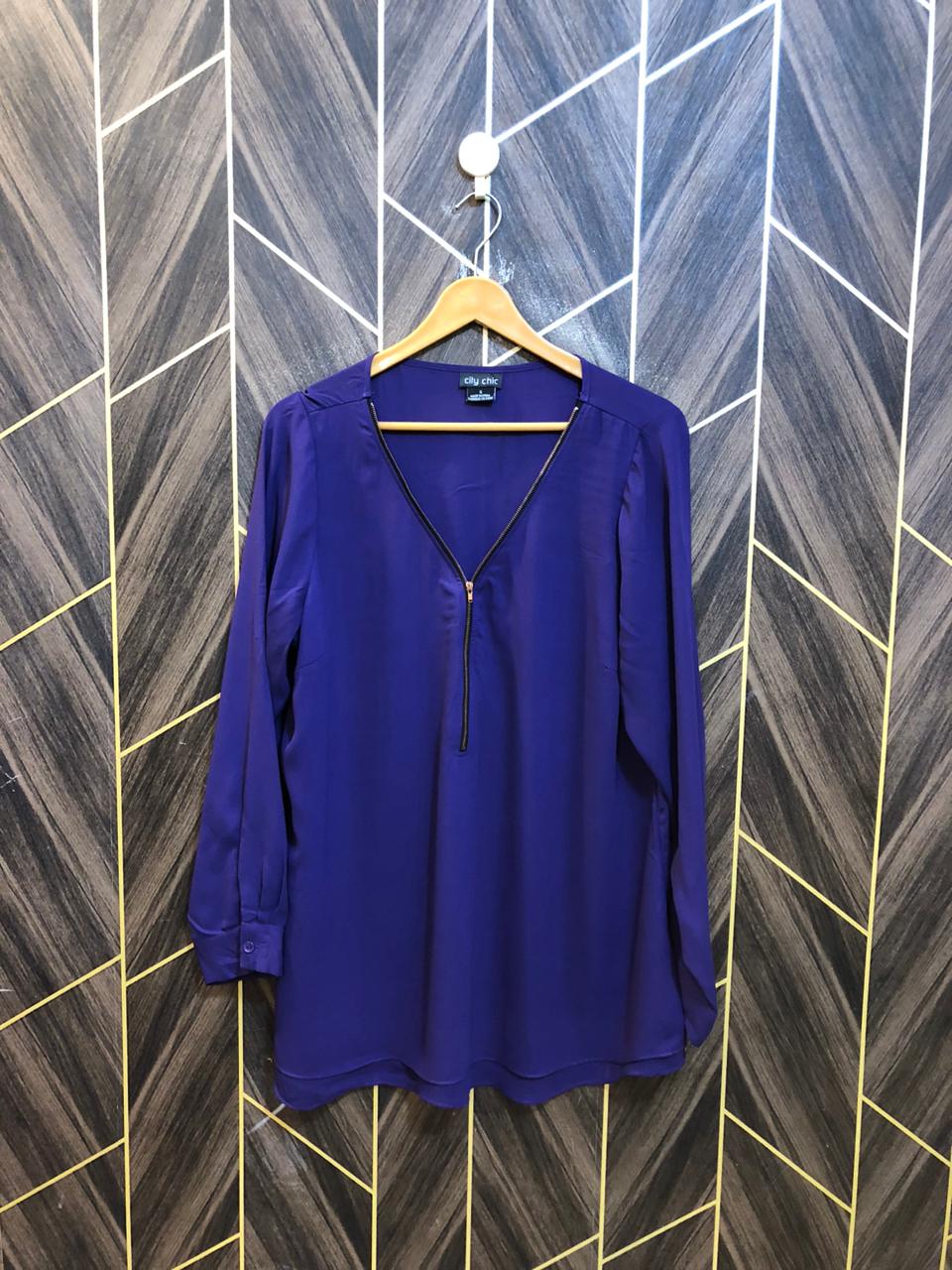 Western Top Chiffon – Large Size (Chest: 21, Length: 29 )
