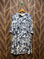 Women Long Shirt Silk Medium | Chest 19 | Length 38