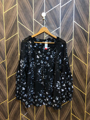 Western Top Chiffon (See Through) – Large Size (Chest: 20, Length: 27 )