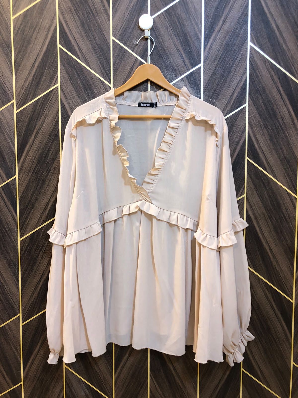 Western Top Chiffon (See Through) – 2XL Size (Chest: 25 , Length: 29  )