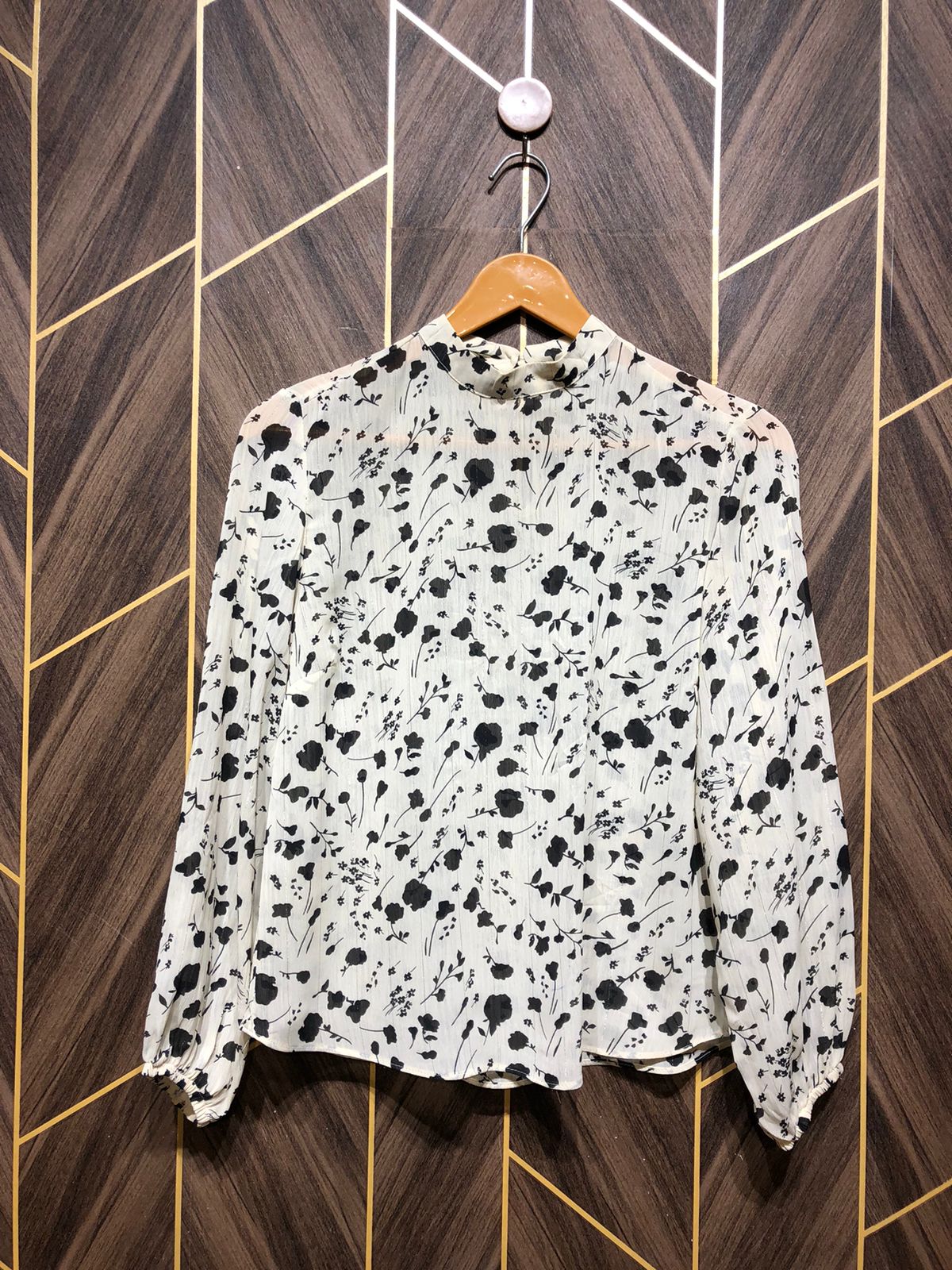 Western Top Chiffon (See Through) – Small Size (Chest: 18, Length: 22  )