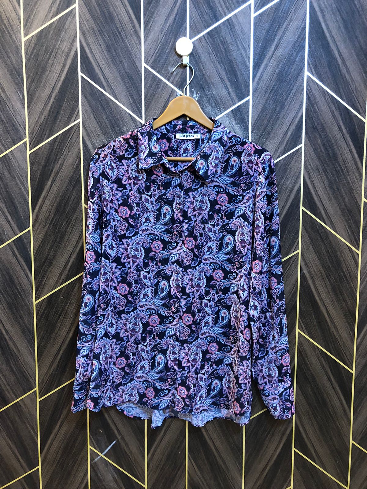 Western Top Chiffon (See Through) – X-Large Size (Chest: 22, Length: 26  )