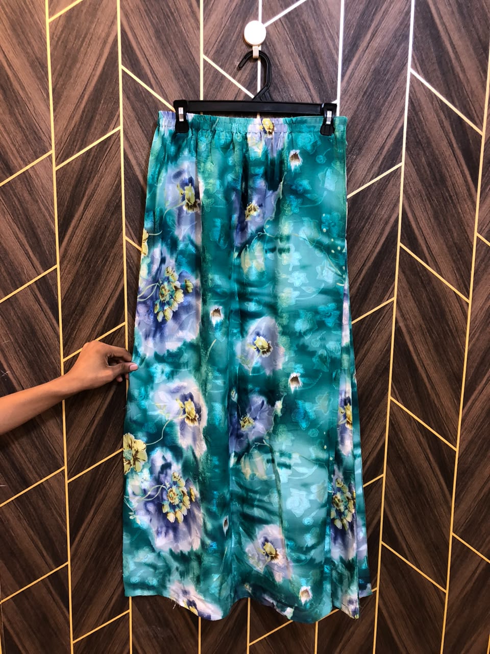 Women Chiffon Cord Set baggy  | Shirt Chest 18 | Shirt Length 39 | Skirt Waist 28 | Skirt Length 39