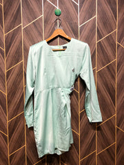 Women Long Shirt Silk Medium | Size | Chest 19 | Length 33