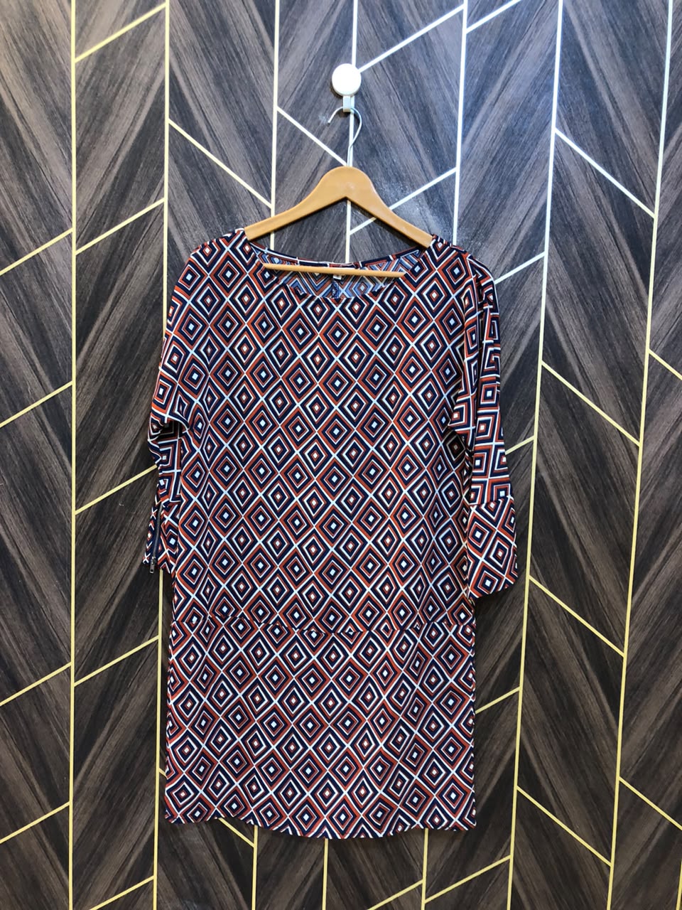 Women Long Shirt Chiffon Small | Chest 18 | Length 34