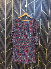 Women Long Shirt Chiffon Small | Chest 18 | Length 34