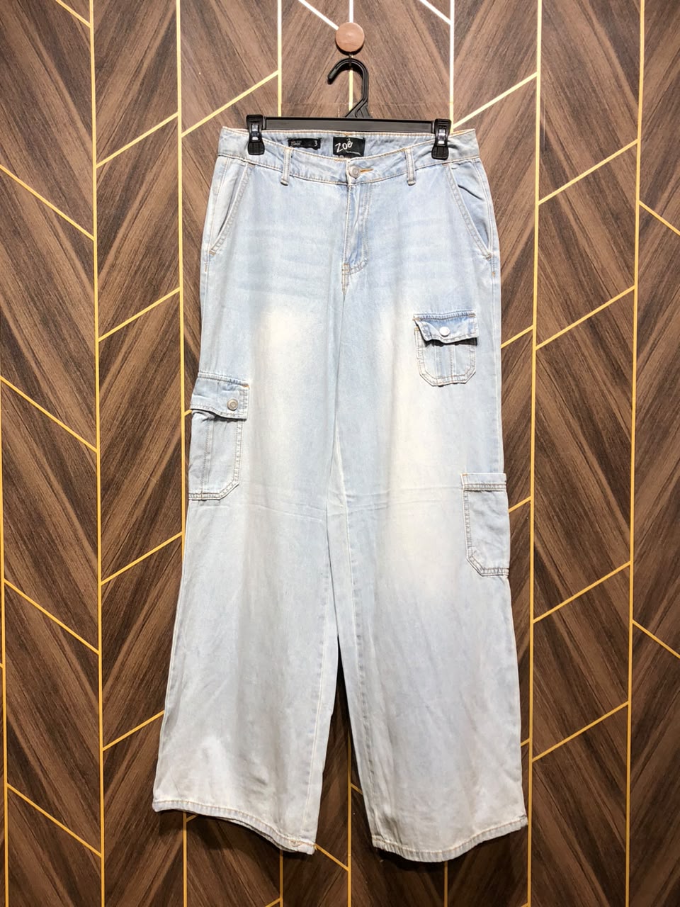 Women Wide Leg Cargo Jeans Medium | Waist 30 | Length 40