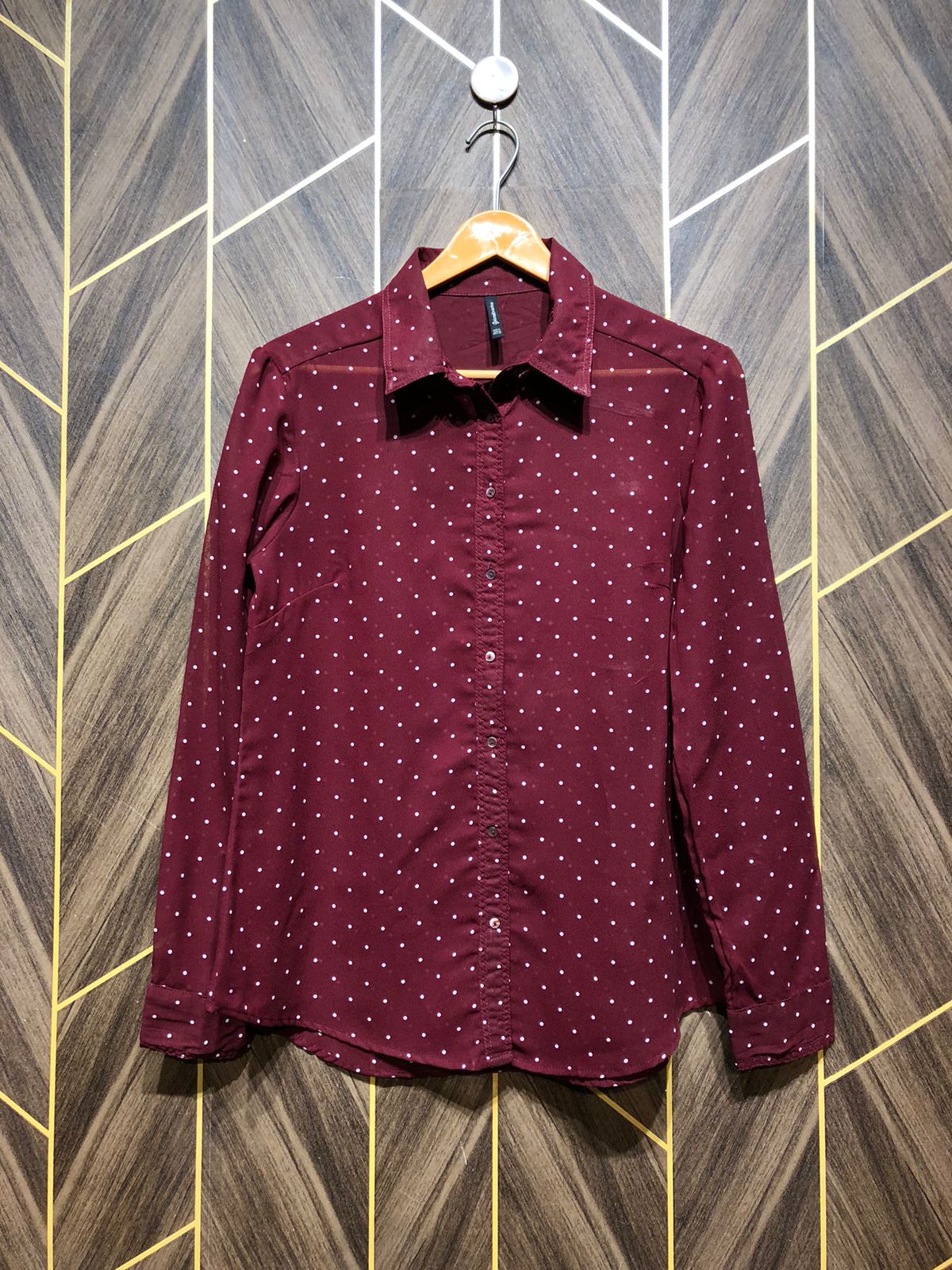 Western Top Chiffon (See Through) – Small Size (Chest: 18, Length: 26  )