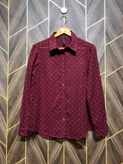 Western Top Chiffon (See Through) – Small Size (Chest: 18, Length: 26  )