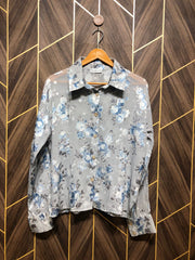 Western Top Chiffon (See Through) – Large Size (Chest: 20, Length: 24)