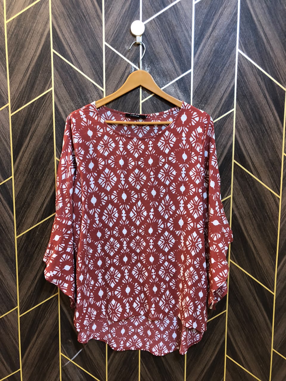 Western Top Chiffon – Large Size (Chest: 21  , Length: 31)