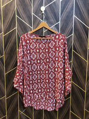 Western Top Chiffon – Large Size (Chest: 21  , Length: 31)