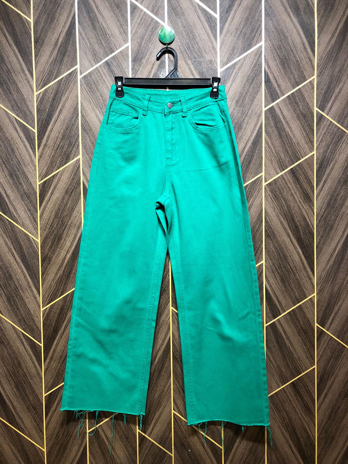 Women Wide Leg Jeans Small Size High Waist 26 Length 37