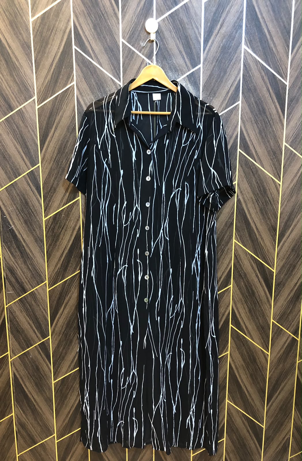 Women Long Shirt Chiffon See Through X Large | Chest 22| Length 52