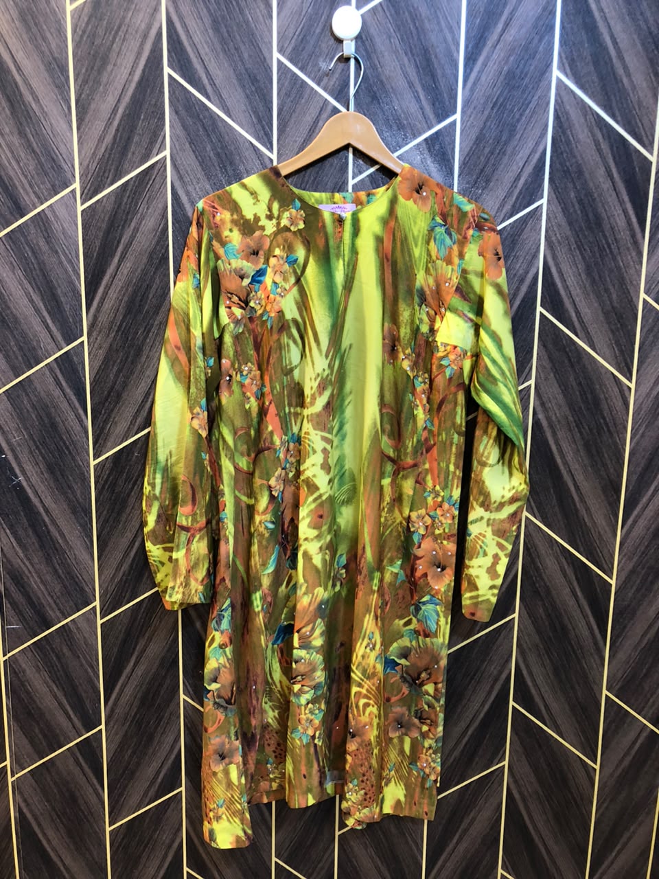 Women Chiffon Cord Set  baggy  | Shirt Chest 19 | Shirt Length 39  | Skirt Waist 28 | Skirt Length 40