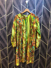 Women Chiffon Cord Set  baggy  | Shirt Chest 19 | Shirt Length 39  | Skirt Waist 28 | Skirt Length 40