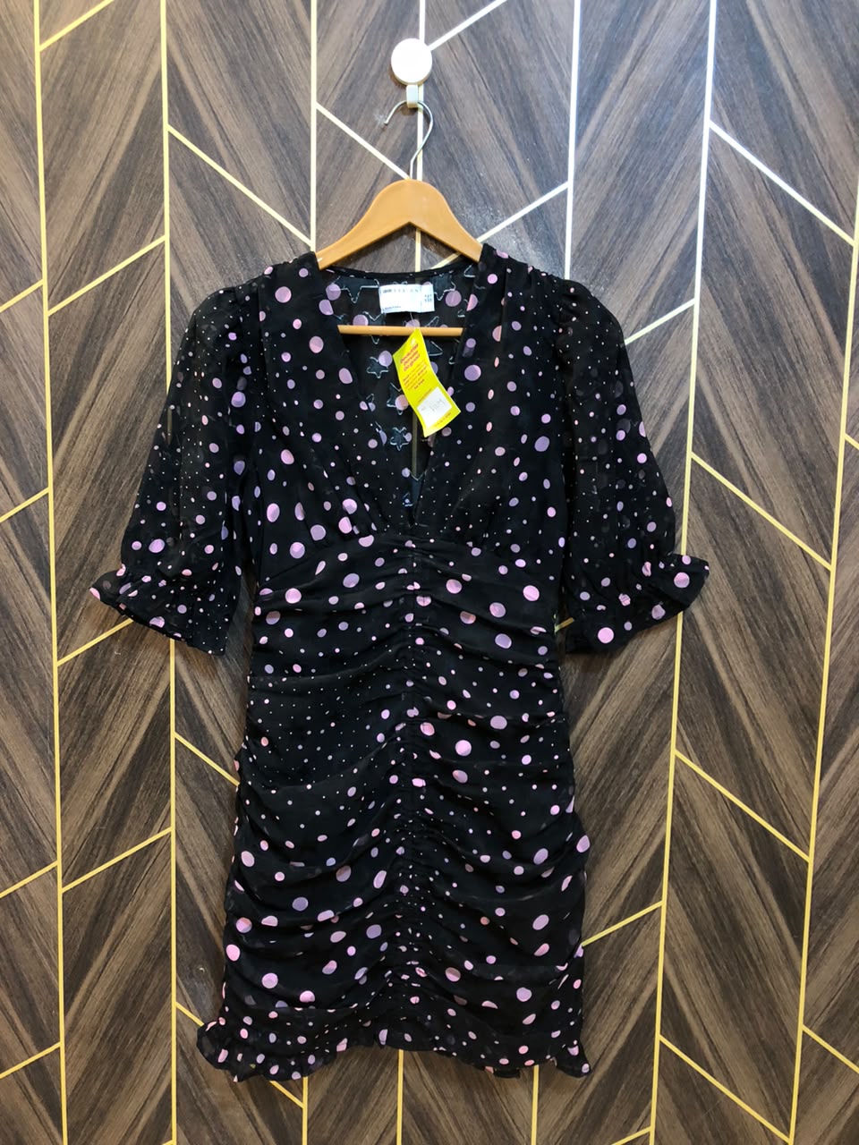 Mini Dress  body straight Chiffon Small Size Chest 18 Length 33