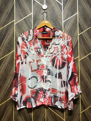 Western Top Chiffon (See Through) – Large Size (Chest: 20, Length: 24 )