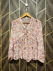 Western Top Chiffon (See Through) – -Large Size (Chest: 21, Length: 24 )