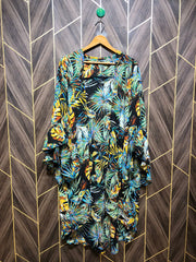 Women Long Shirt Chiffon See Through X Large |shrug  | Length 46