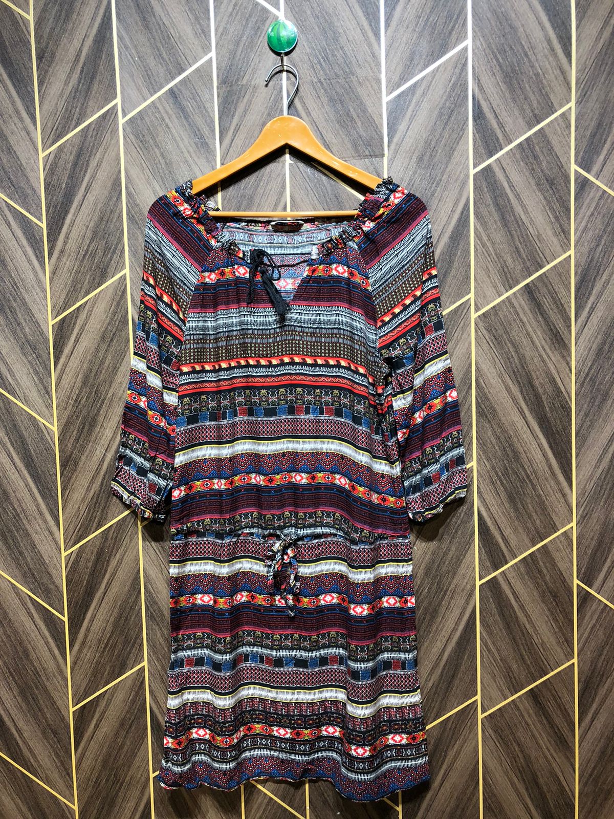 Women Long Shirt Linen Medium | Chest 19 | Length 38