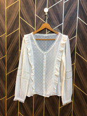 Western Top Chiffon (See Through) – Small Size (Chest: 18, Length: 24  )