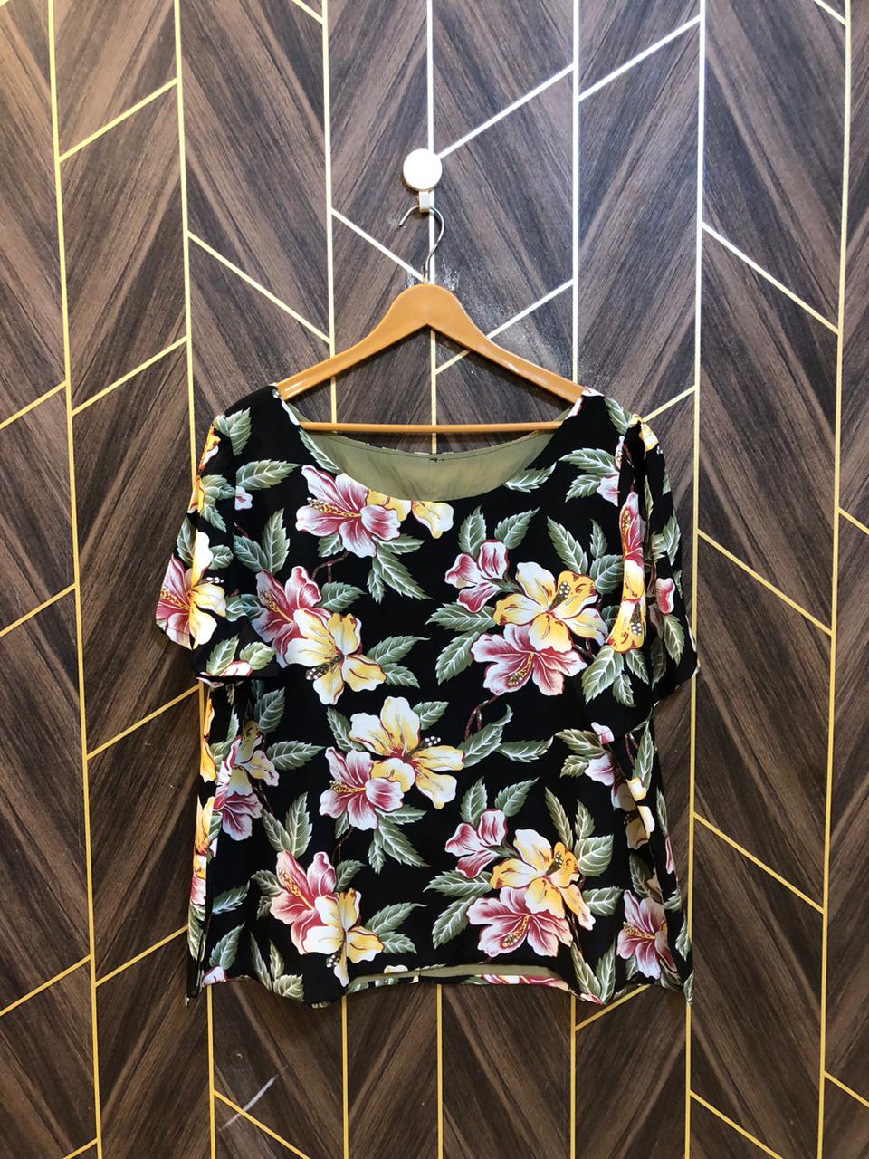 Western Top cotton Silk – Large Size (Chest: 20, Length: 25  baggy  )