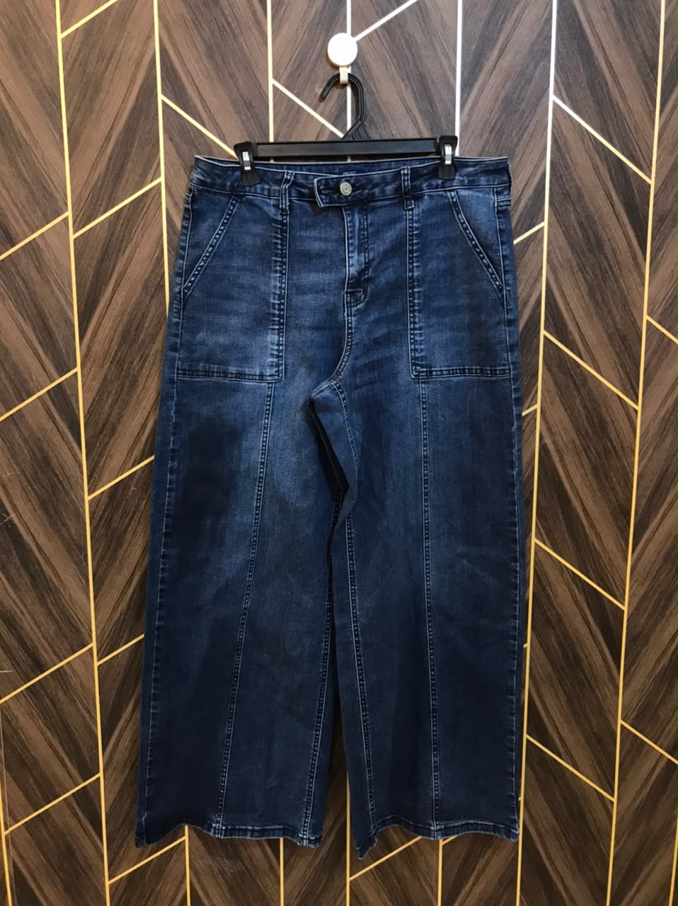 Women High Waist Wide Leg Jeans 1XL | Waist 38 | Length 39