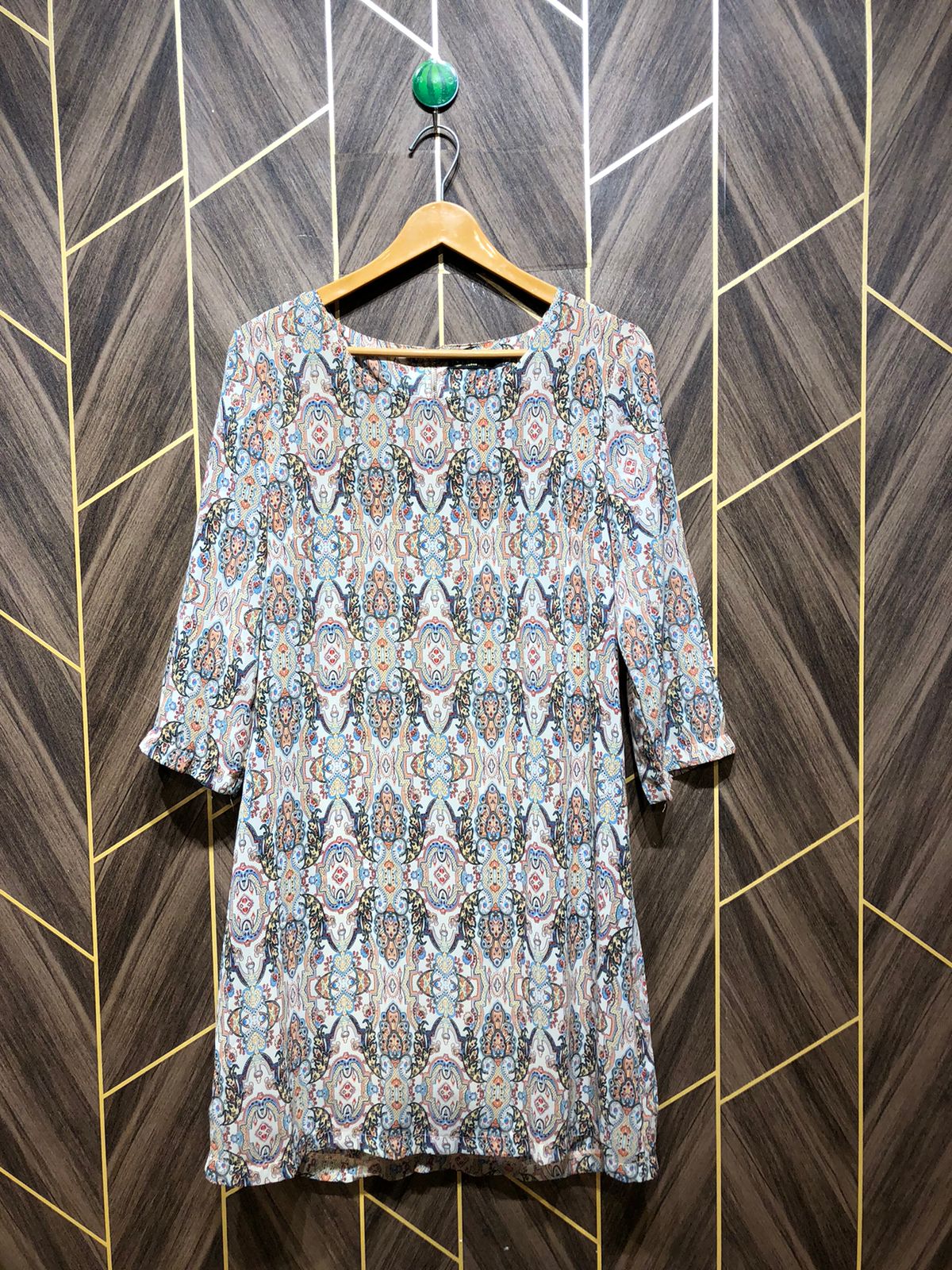 Women Long Shirt Linen Small | Chest 18 | Length 37