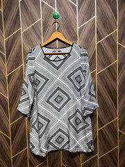 Women Long Shirt Linen Medium | Chest 19 | Length 32
