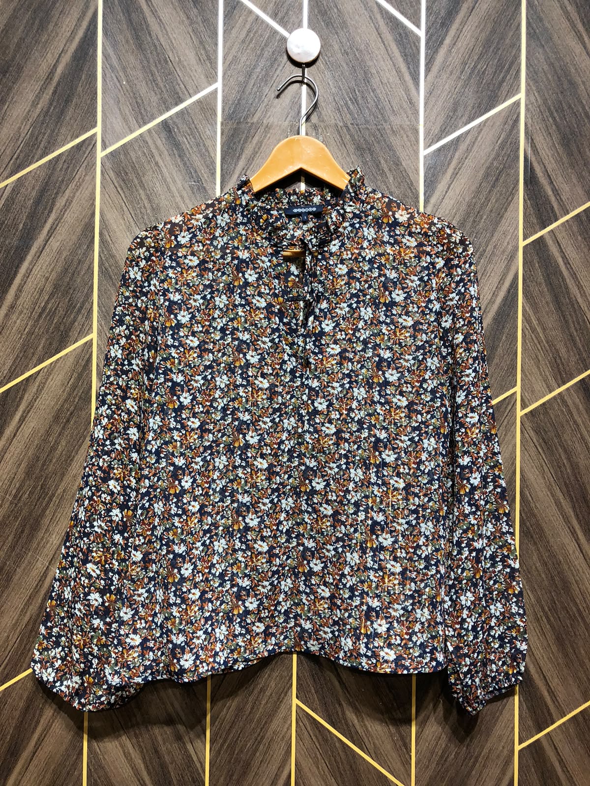 Western Top Chiffon (See Through) – Small Size (Chest: 18, Length: 22 )