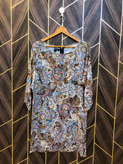 Women Long Shirt Linen Medium | Chest 19 | Length 35  baggy
