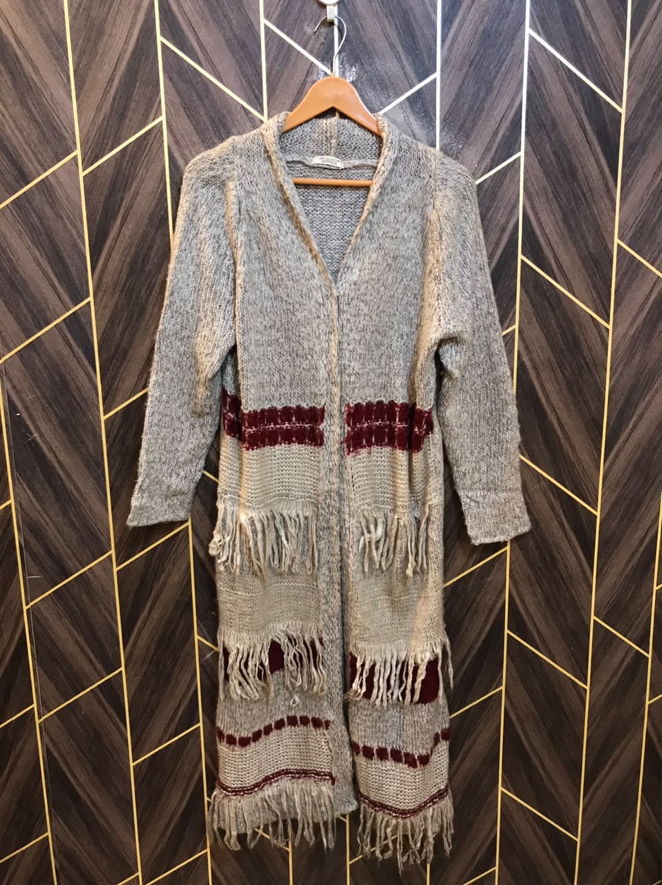 Women Wool Cardigan Sweater Small | Size | Chest 18 | Length 44