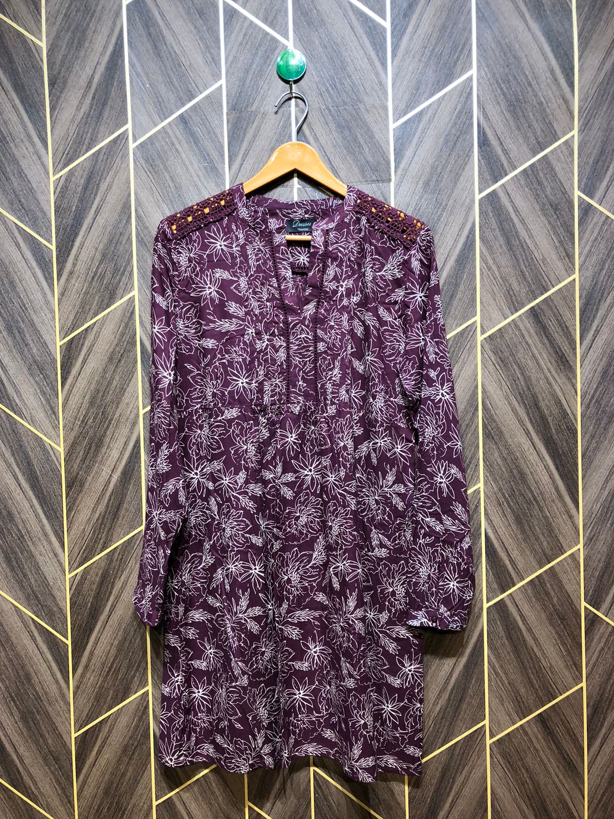 Women Long Shirt Silk X Large | Chest 21 | Length 36