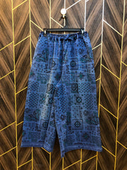Western denim Plazo  wide leg  Medium | Size Waist 30–32 | Length 36