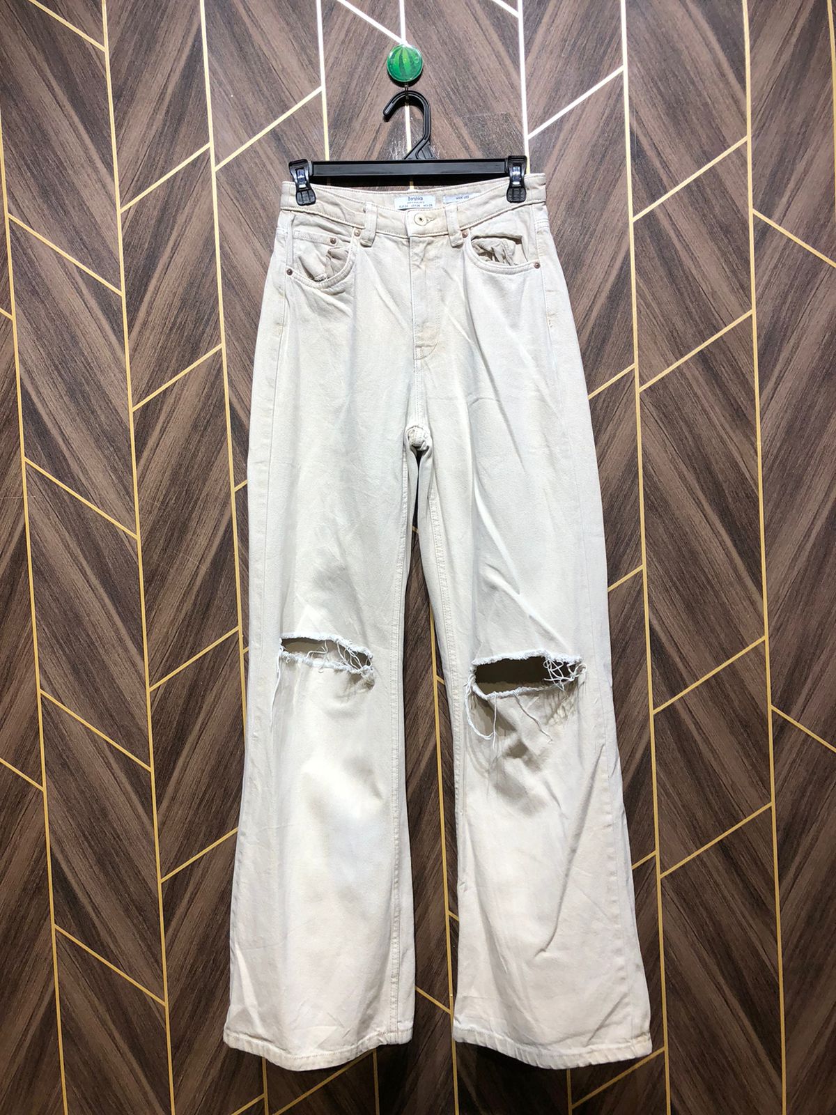 Women Wide Leg Jeans Small Size High Waist 26 Length 42