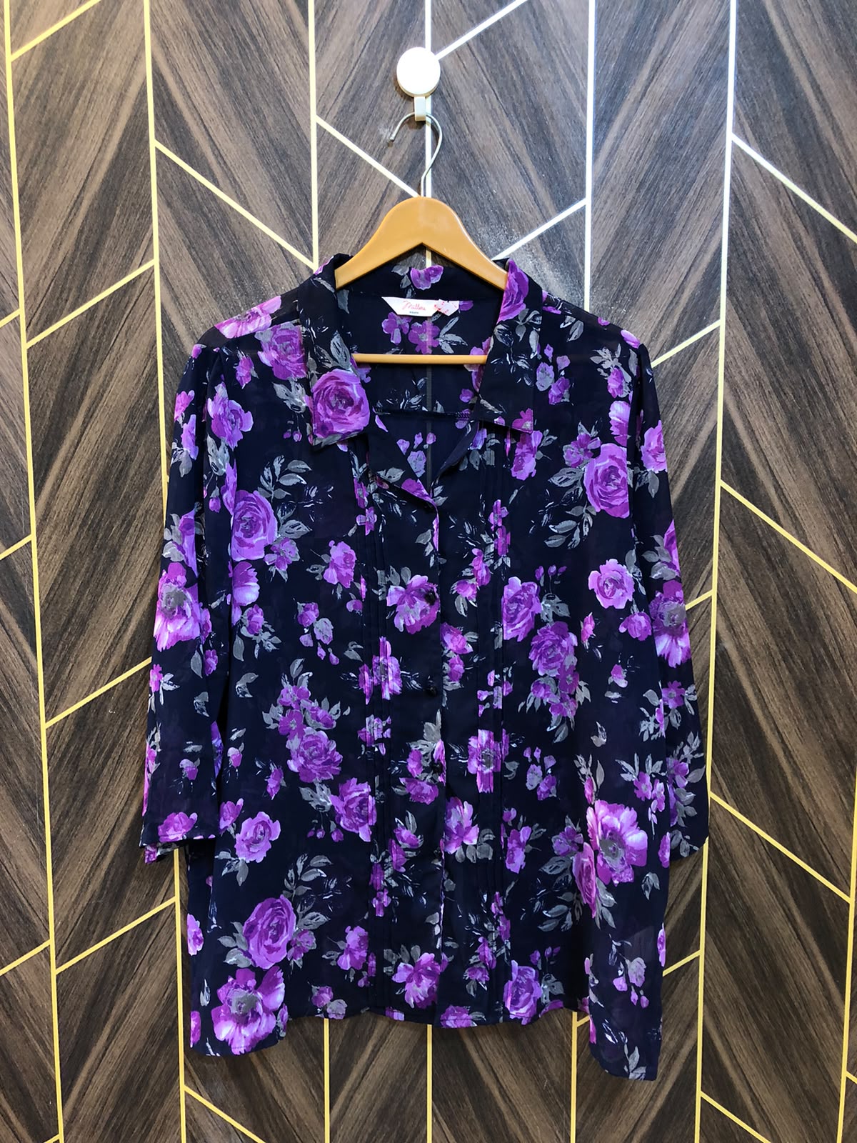 Western Top Chiffon (See Through) – 2XL Size (Chest: 24, Length: 29 )