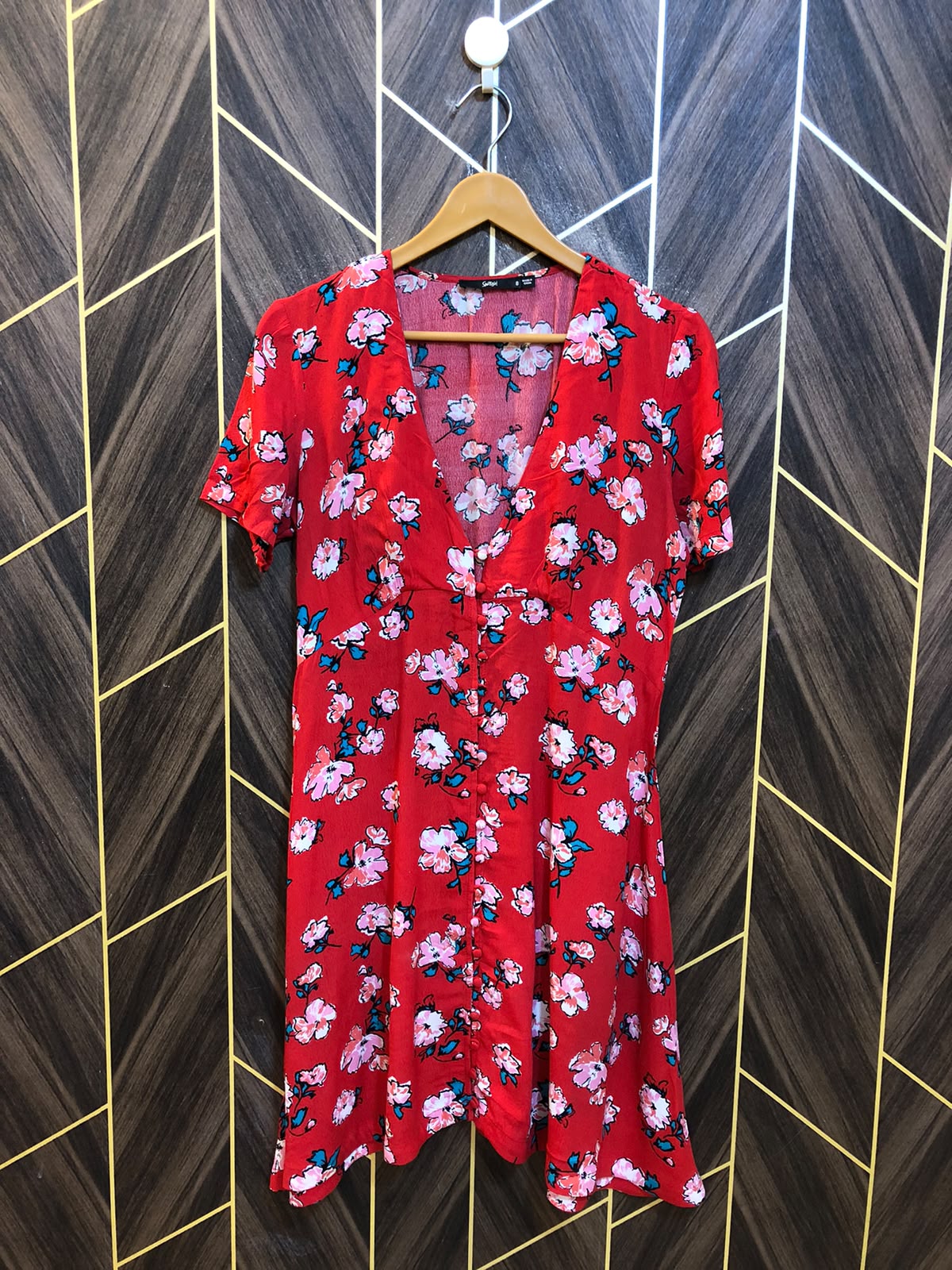 Mini Dress Chiffon Medium Size Chest 19 Length 36