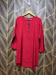 Western Top Chiffon – -Large Size (Chest: 21, Length: 35 )