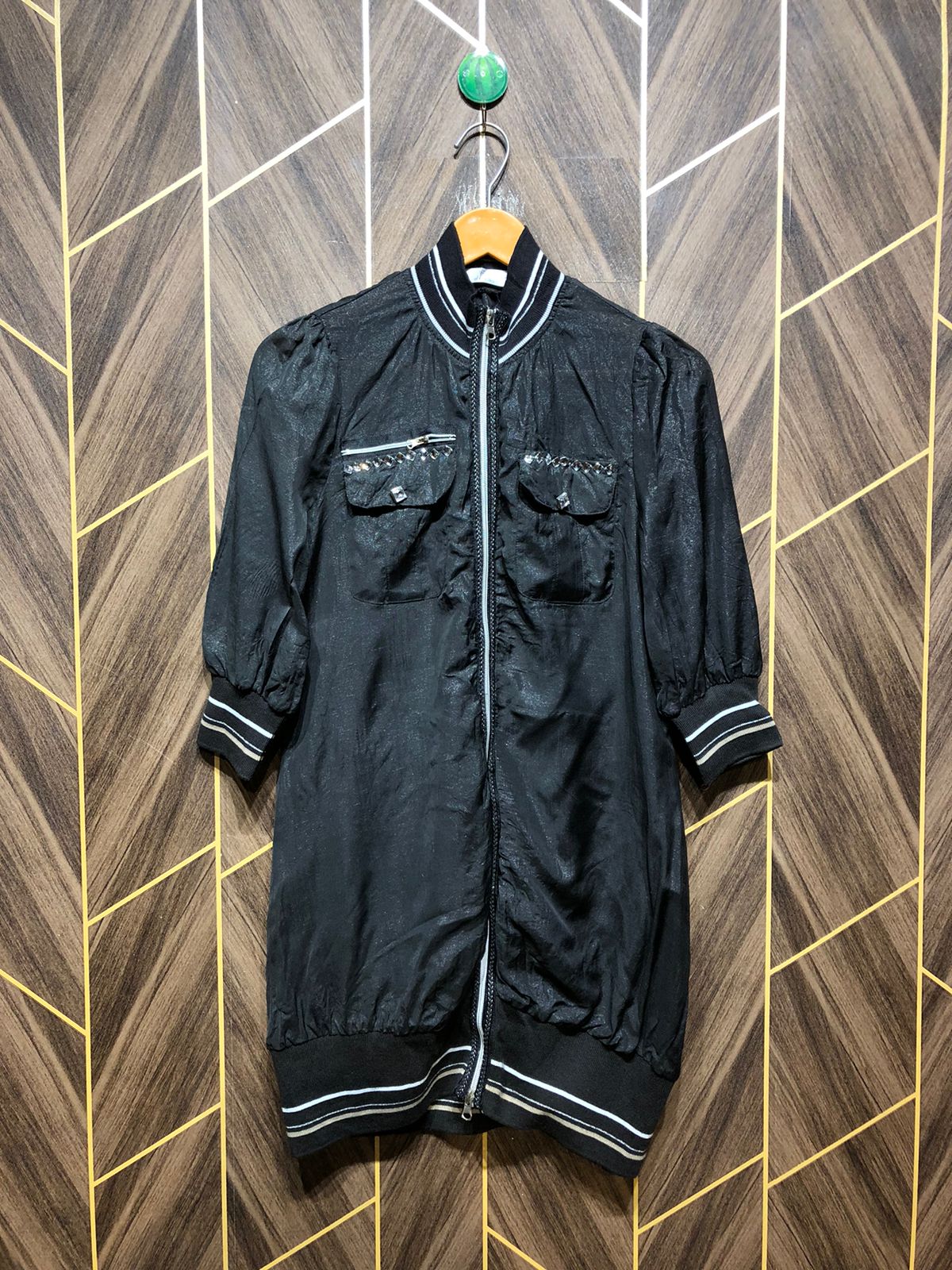 Women Long Shirt Silk Small | Chest 18 | Length 32