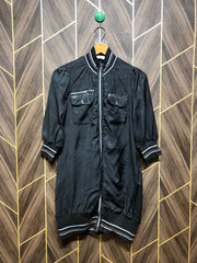 Women Long Shirt Silk Small | Chest 18 | Length 32