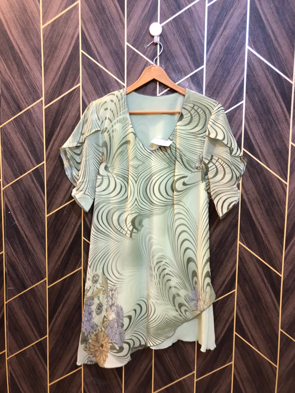 Mini Dress Chiffon Large Size Chest 21 Length 38