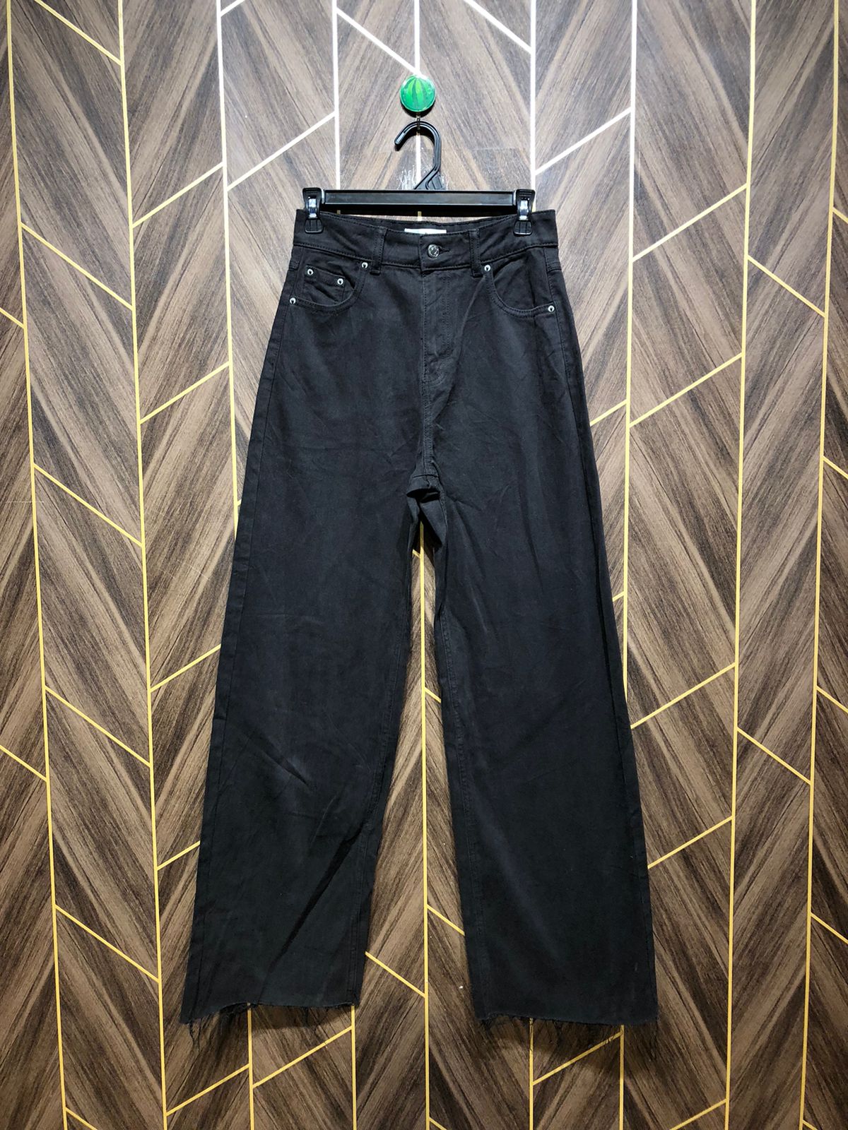 Women Wide Leg Jeans Medium Size High Waist 28 Length 43