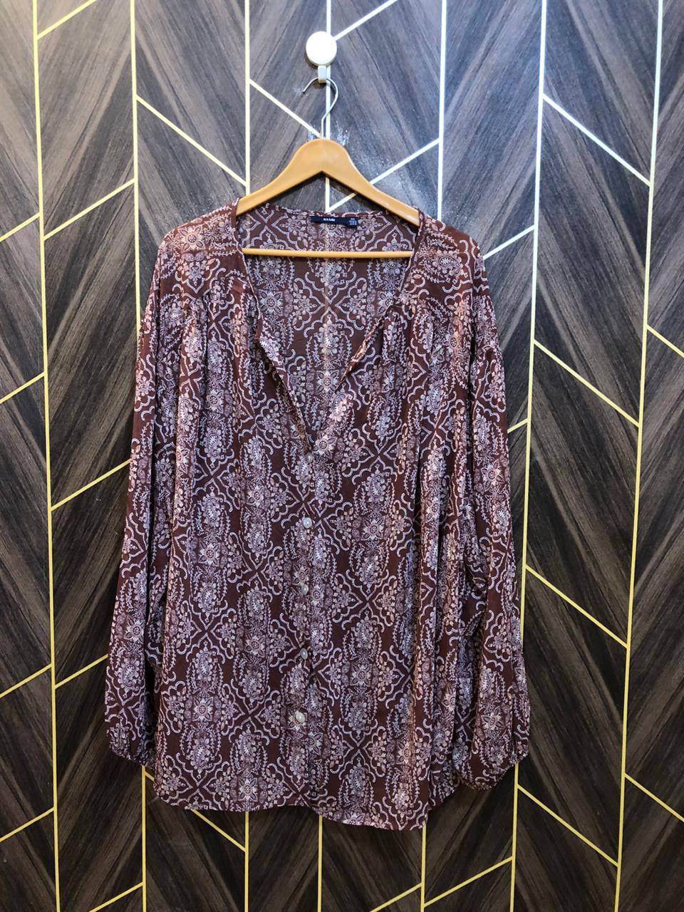 Western Top Chiffon (See Through) – 4xl Size Length: 31)