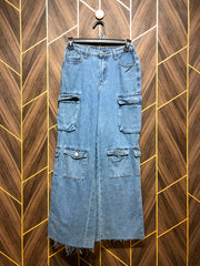 Women Wide Leg Cargo Jeans X Small | Waist 26 | Length 36