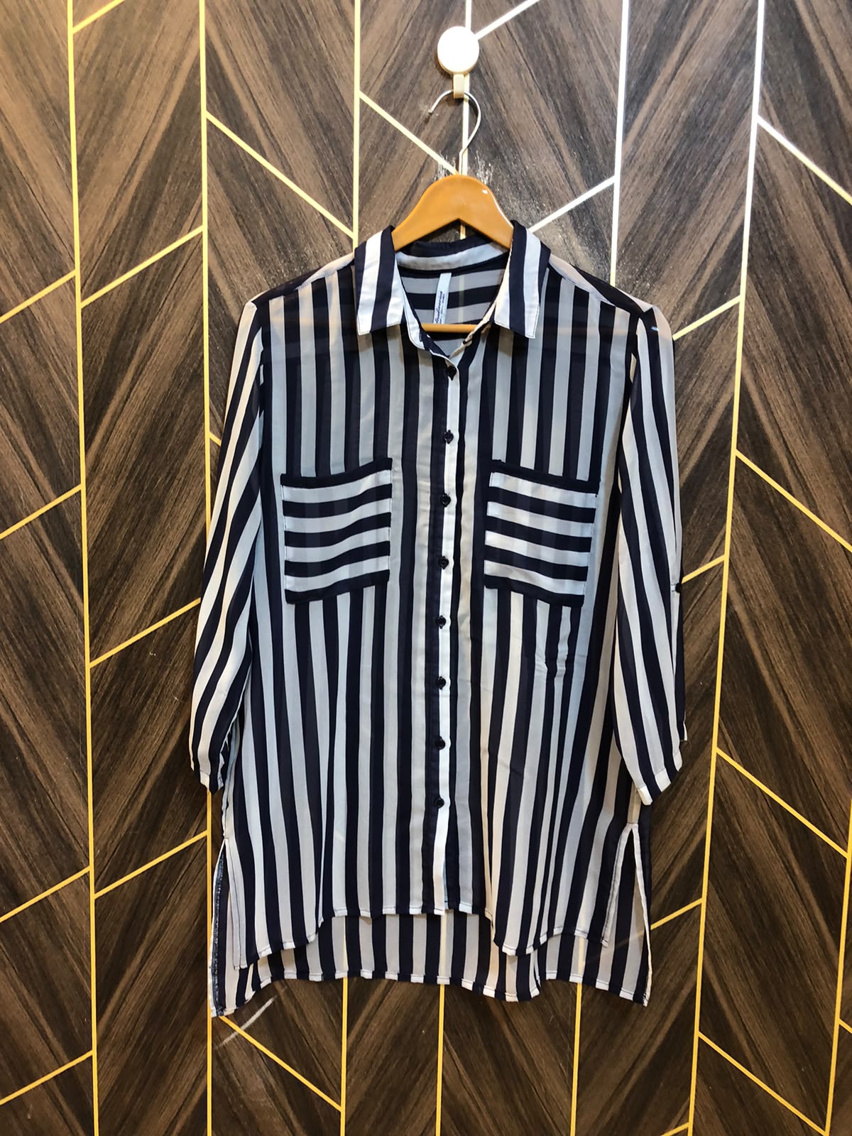 Western Top Chiffon (See Through) – X-Large Size (Chest: 22, Length: 31)