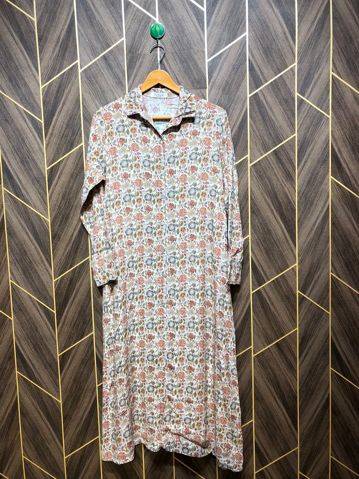 Women Long Shirt Chiffon Large | Chest 20 | Length 48