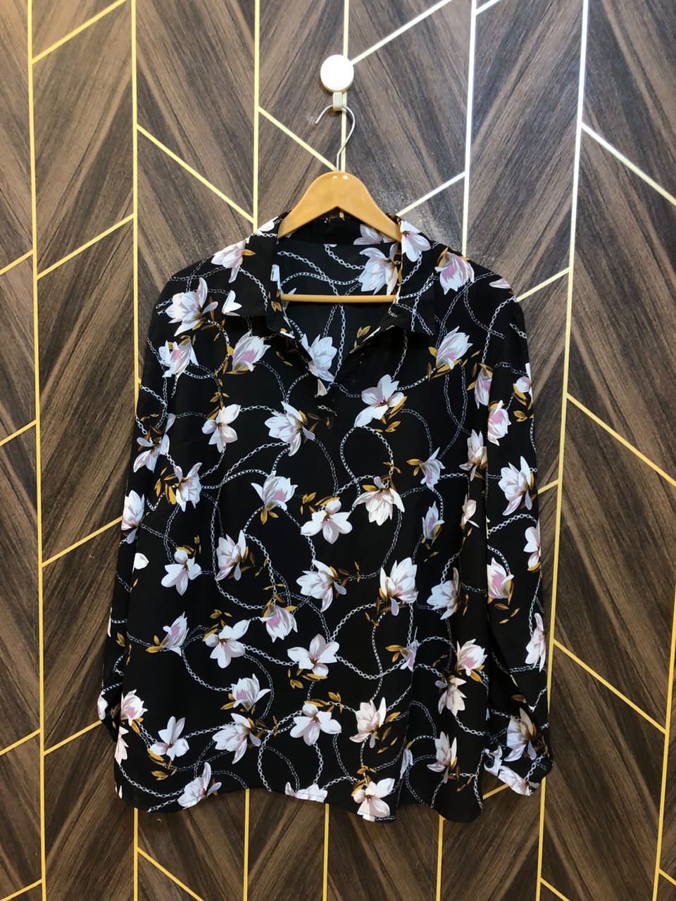 Western Top Chiffon (See Through) – 2XL Size (Chest: 24, Length: 28  )